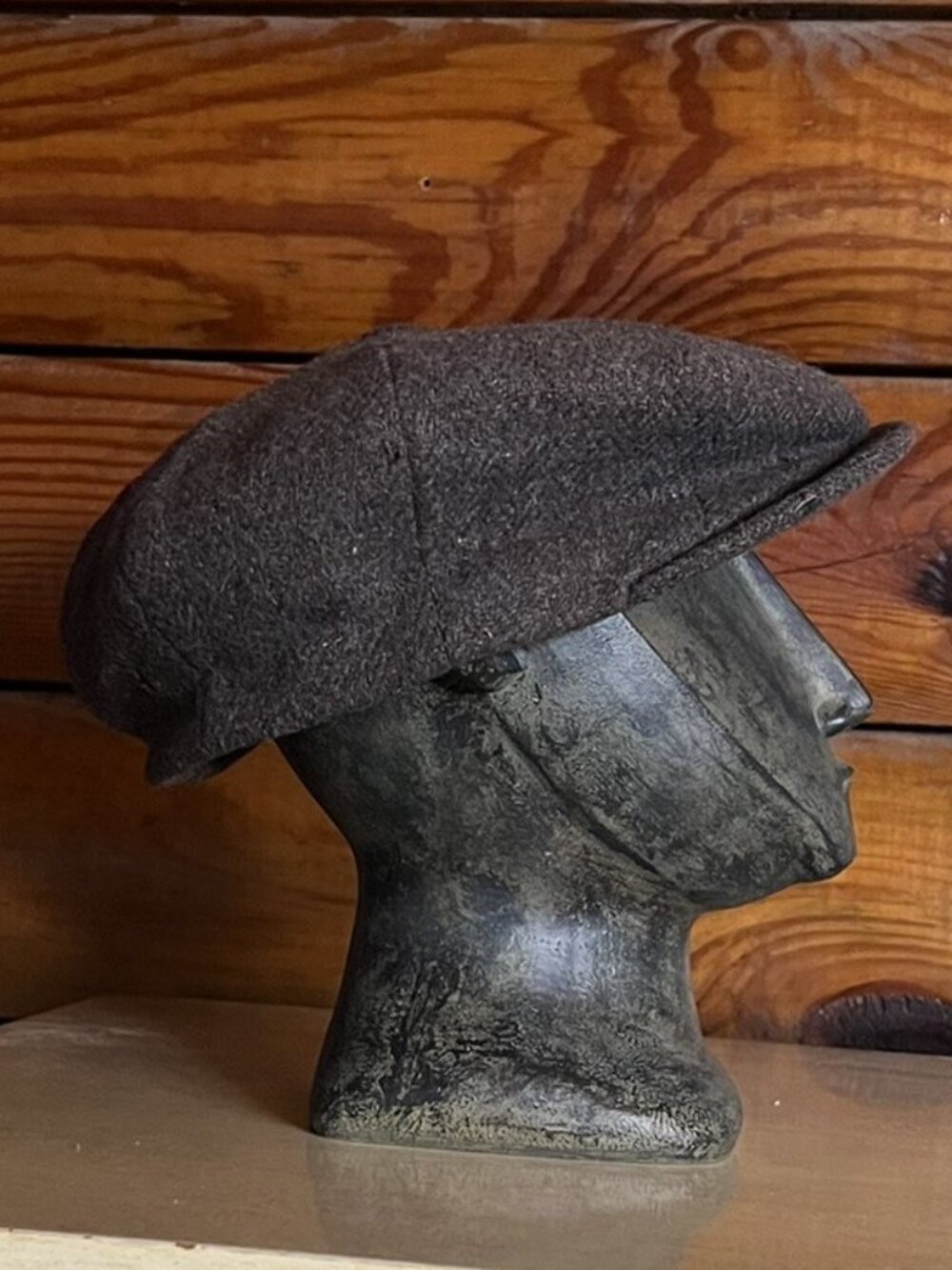 Vtg Brown Tweed Irish Motoring Cap by Jonathan Richard Dublin, Made in Ireland
